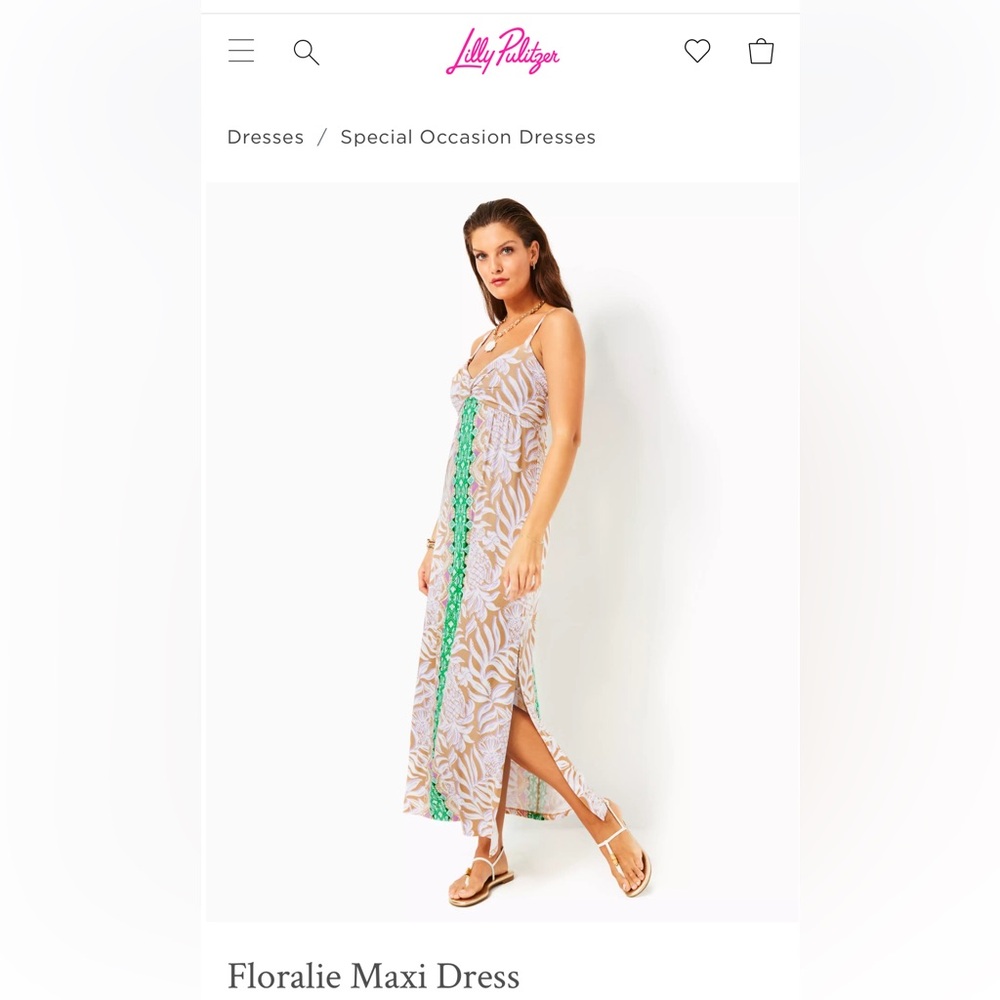 Lilly Pulitzer Floralie Maxi dress.